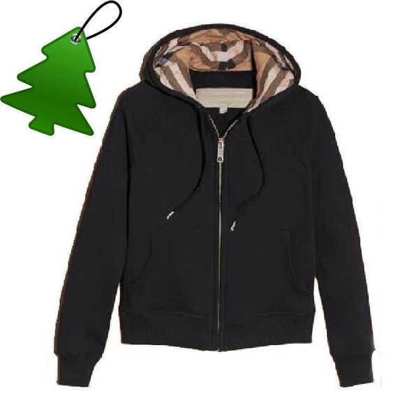 

designers womens hoodies sweater jackets with zipper women slim hoodie sweatshirt brands spring autumn and winter cotton size s-xxl wholesa, Black
