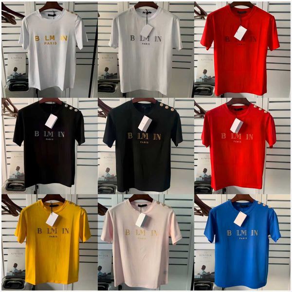 

2023s summer designer mens t shirt black red letter printed shirts luxury short sleeve fashion balman shirt brand tees asian size s xxl nef, White;black
