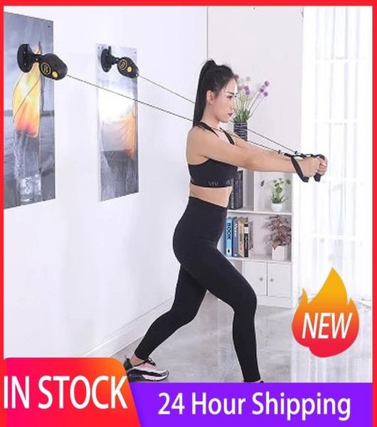

rope trainer rope pull exercise machine resistance bands with handles trainer suction cup home fitness pilates rope gym 1pcs 201212419932