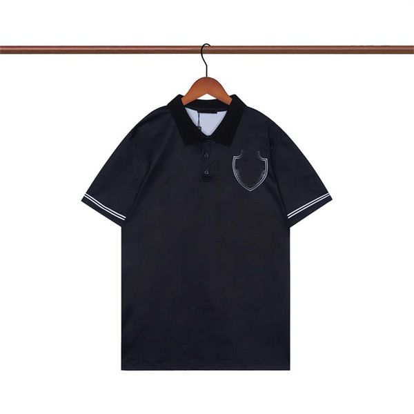 

2# summer polos fashion embroidery mens polo shirts highly quality t shirt men women high street casual tee size m-3xl #99, White;black