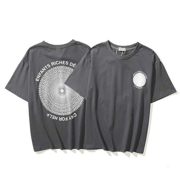 

fashion designer luxury circular high street distressed loose fog underlay short sleeve t-shirt, White;black