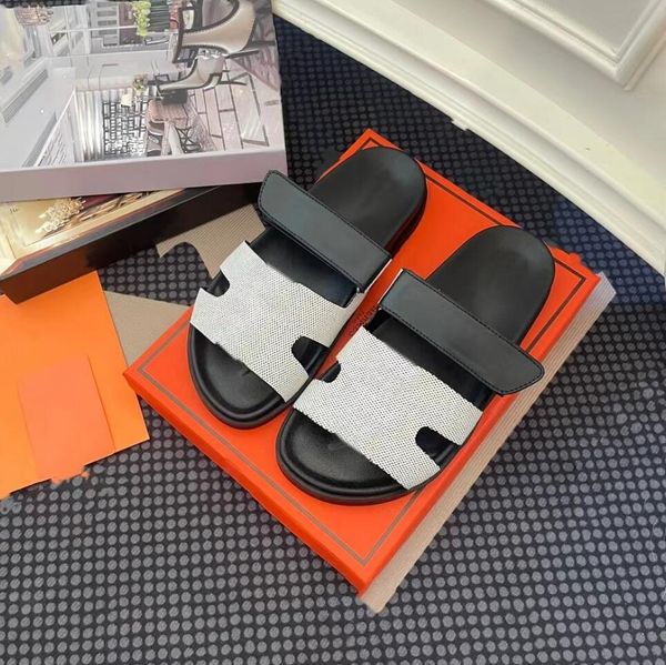 

second uncle slippers flat bottom designer slippers color matching suede cowboy slippers men women classic leather outdoor beach shoes sanda, Black