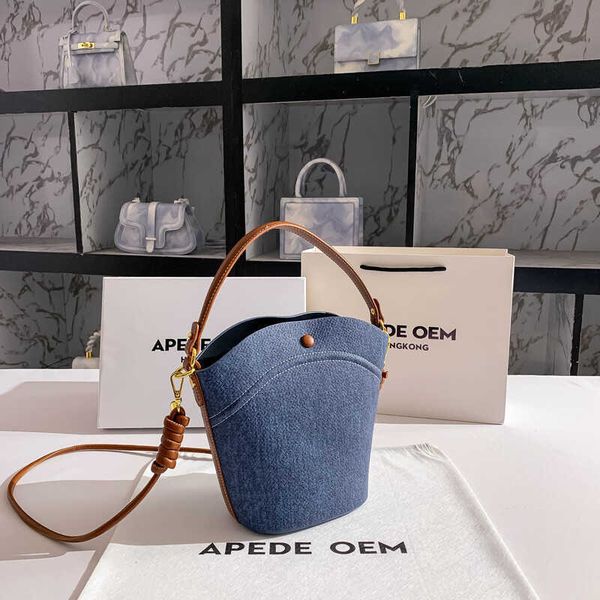 

mack jankles niche deep-sea blue bucket for women's 2022 new trendy and high-end portable crossbody bag55