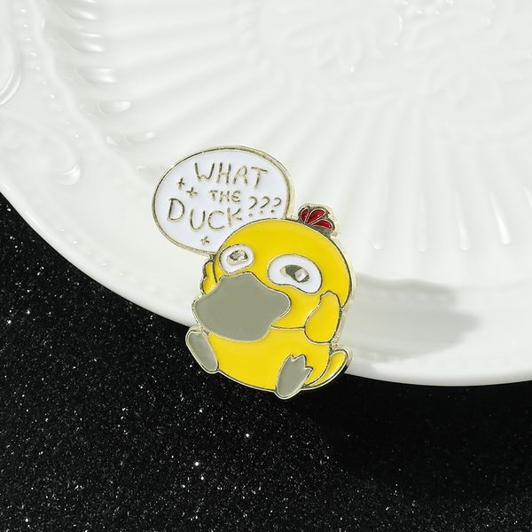 

yellow duck what brooch cute anime movies games hard enamel pins collect cartoon brooch backpack hat bag collar lapel badges, Blue