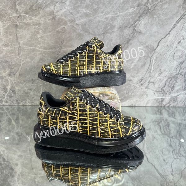 

new designer casual shoes men women platform sneakers leather mens and womens outdoor shoe, Black