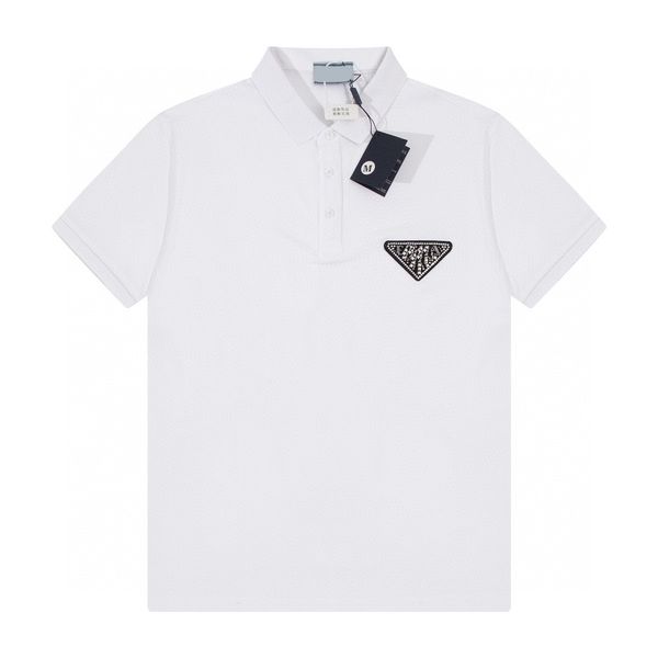 

plus tees men's polos round neck embroidered and printed polar style summer wear with street pure cotton q12f, Black;brown