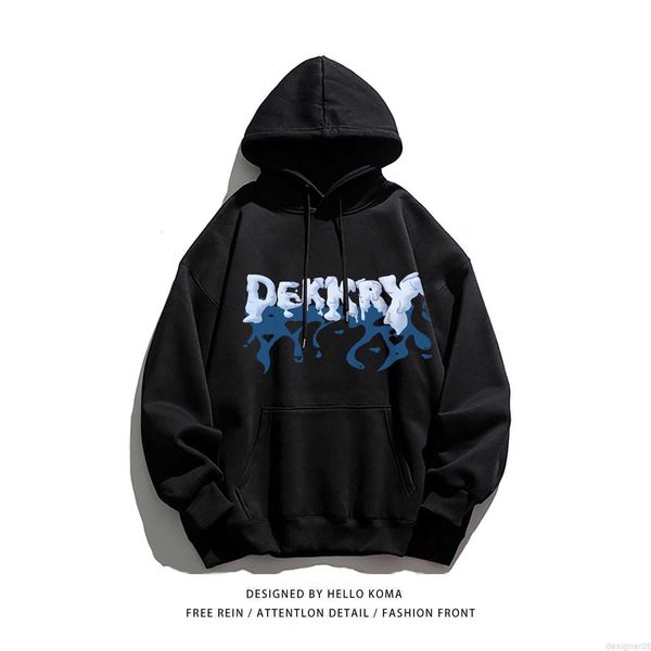 

hoodie for men plam fashion angle cotton designer able 2022 autumn 2022 design loose long sleeved hooded sweater women small street p h1cw, Black