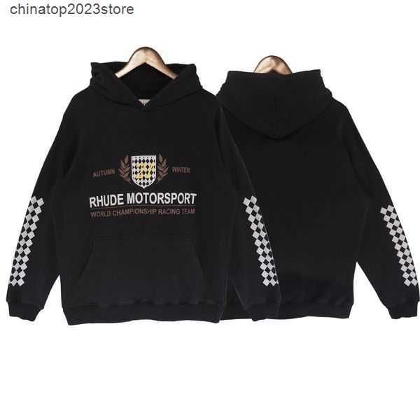 

mens hoodies rhude hoodie letter print long sleeve fashion men women sweatshirts luxury sweater hip hop brand us size 18scrv, Black
