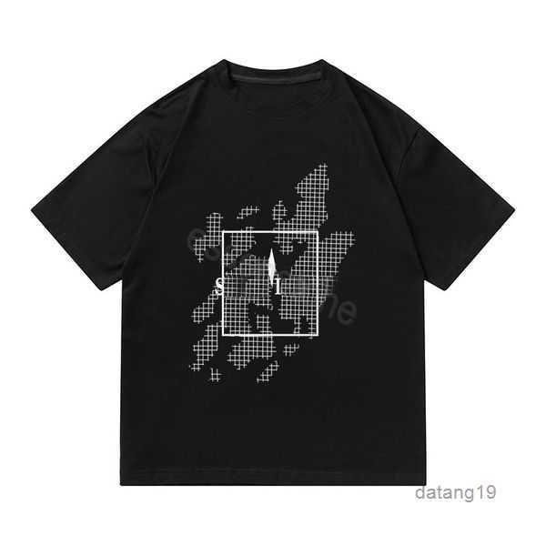 

high designer solid loose polo stone t shirt women's street fashion tees luxury island men's short sleeve armband and chest ocean, White