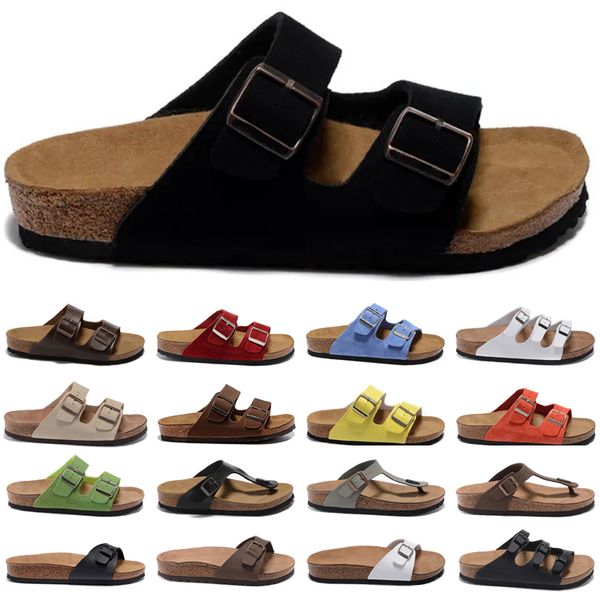 

designer boston clogs sandals slippers cork flat fashion summer leather slide favourite beach casual shoes women men slipper sandal eur 36-4, Black