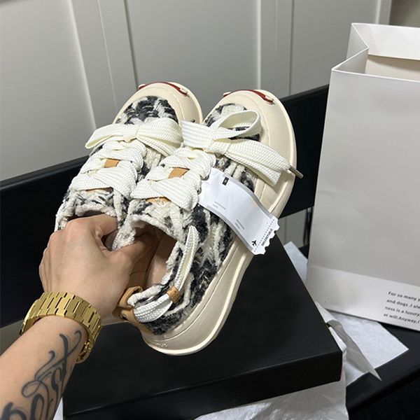 

smilerepublic casual shoes chunky sole canvas mule sneaker men women white split black mule multi-color pink cream green trainers 35-44