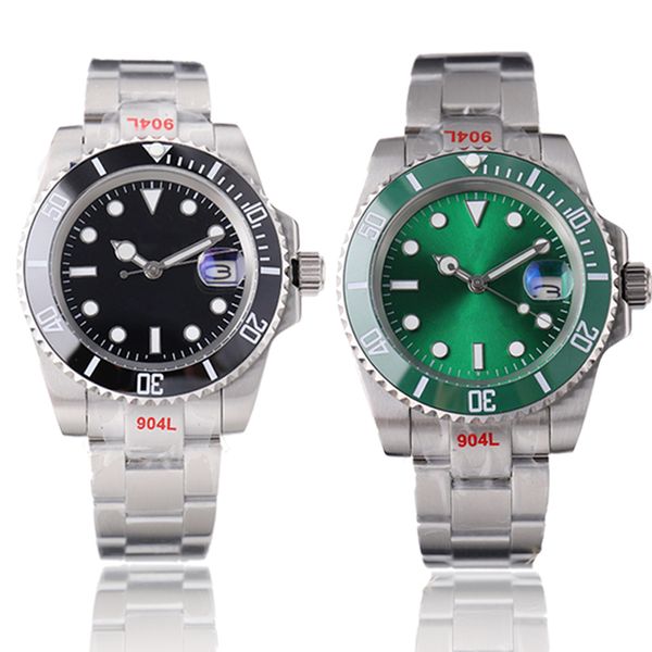 

mens automatic mechanical ceramics watches 40mm 904l full stainless steel wristwatches sapphire glass luminous watch business classic casual, Slivery;brown