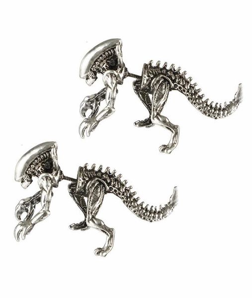 

dinosaurs earrings alloy studs punk cartilage earrings cute animal jewelry2733036, Golden;silver