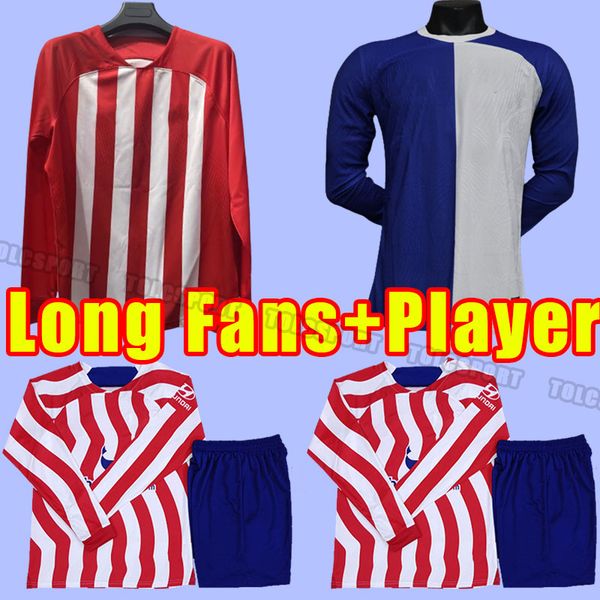 

full set soccer jerseys 23 24 joao felix home 2023 2024 m. llorente correa griezmann r. de paul cunha carrasco atletico madrids long sleeve, Black;yellow