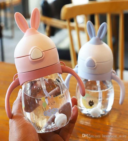 

sponge brush 270ml cute baby bottle newborn children learn feeding drinking nursing bottle kids juice water training cup8663959