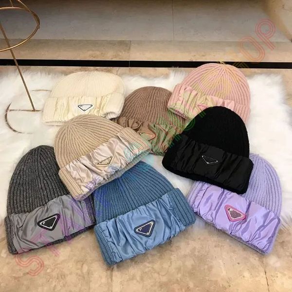 

desingner autumn and winter new handsome fashion inverted triangle knitted wool hat 00..0, Blue;gray