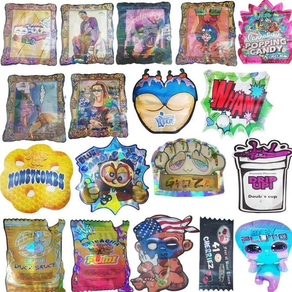 

die cut shape 1lb mylar bag cannatique popping candy popzz drip up wham baby duck sauce mona lisa cherriez 41 jokes up japanese peach honeyc