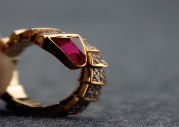 

viper head ring female muse carnelian rings women wedding party red gem rings valentine's day jewelry8411175, Silver