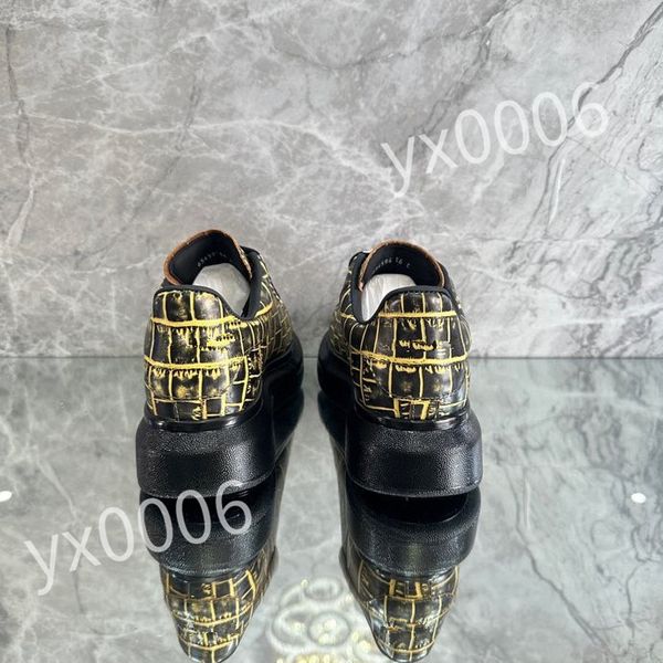 

2023 new luxury casual shoes small white shoes lovers' letters flat bottom lace up board shoes men's and women's sports low, Black