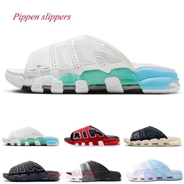 

2023 men women pippen more uptempos slides sandal slippers designer sandals black white red sports runners slipper pippen slipper sandle men