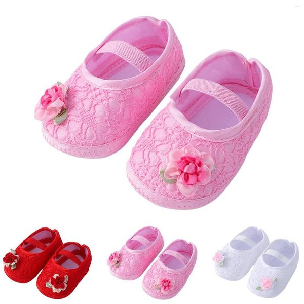 

first walkers baby 3d flower shoes fashion toddler girls gown dress princess soft sole breathable anti-slip