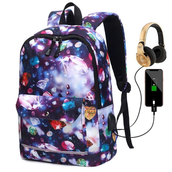 

backpack computer charging middle school student schoolbag women's outdoor sports campus waterproof travel hydration bag lulus