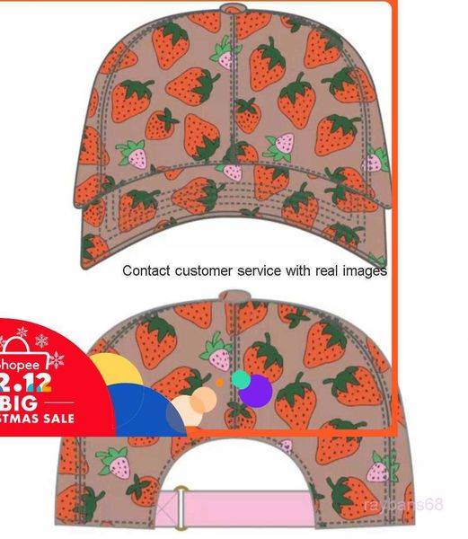 

81Strawberry Baseball Caps Man's Cotton Cactus Classic Letter Ball Summer Women Sun Hats Outdoor Adjustable Snapback Cap9983, Strawberry