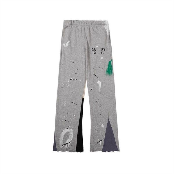 

mens jeans pants galleries sweat depts pants speckled letter print men's women's couple loose versatile casual pants straight #07, Blue
