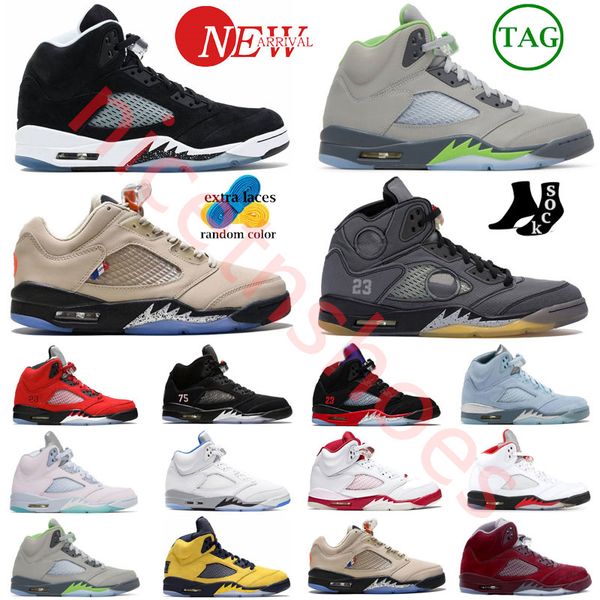 

5 5s jumpman basketball shoes craft aqua unc racer blue what the green bean metallic bluebird sail easter oreo fire red concord white raging