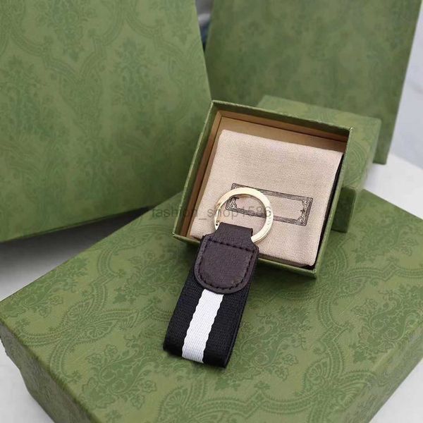 

ribbon keychains metal buckle for men and women luxury designer keychain lanyards handmade key chain fashion letter printed car key chain ba, Silver