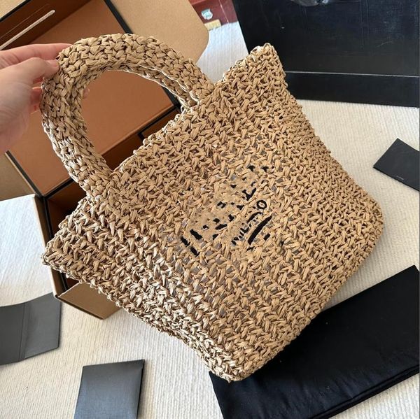 

women totes with gift box folding box, sun grass woven shopping bags, woven and leather, design is also very practical, large capacity handb