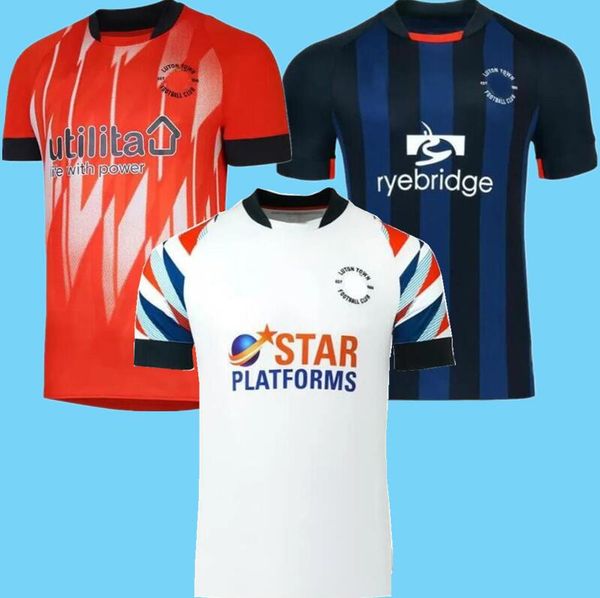 

2023 2024 luton soccer jerseys adebayo woodrow morris lockyer bell bradley an doughty berry town 23 24 football shirts 999, Black;yellow