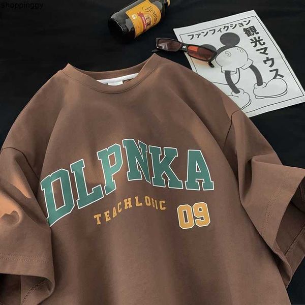 

t-shirts tshirts american retro trendy brand letter printing summer sleeved y2k t shirt boys loose hip hop high street half tshirt230331, White;black