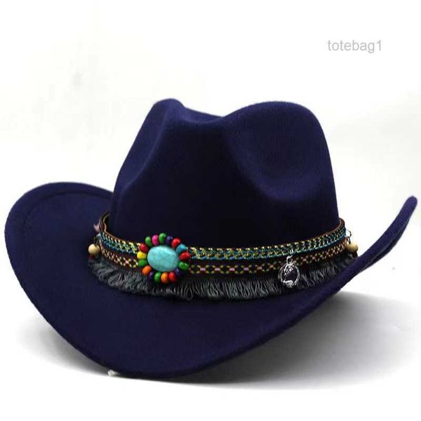 

simple bucket hat designer british fur jazz hats national style belt solid color western cowboy cap 2 r35e, Blue;gray