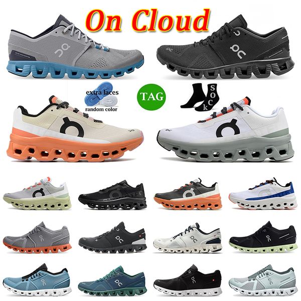 

on cloud running shoes women men cloud x swiss casual federer sneakers workout and cross trainning black ash rust red designer clouds mens o