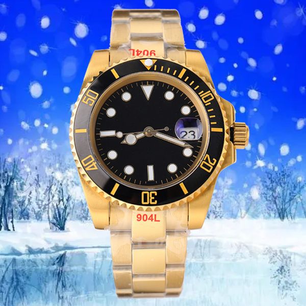 

mens watches lock luxury ceramic bezel sapphiremechanical submarine watches 904l steel dive wristwatches sapphire luminous rlx watches chris, Slivery;brown