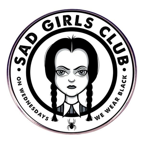 

sad girls club brooch cute anime movies games hard enamel pins collect cartoon brooch backpack hat bag collar lapel badges, Blue