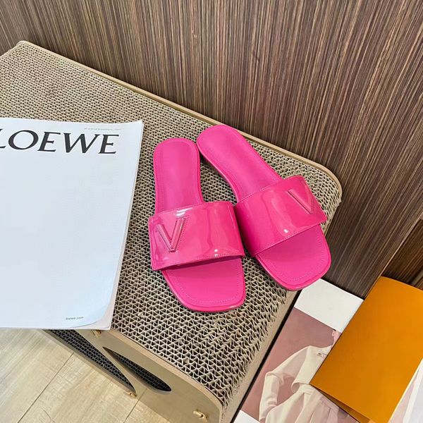 

designer slipper summer beach women slippers luxury sandals brand platform sandals real leather home flip flop flats slide casual shoes 9 w3, Black