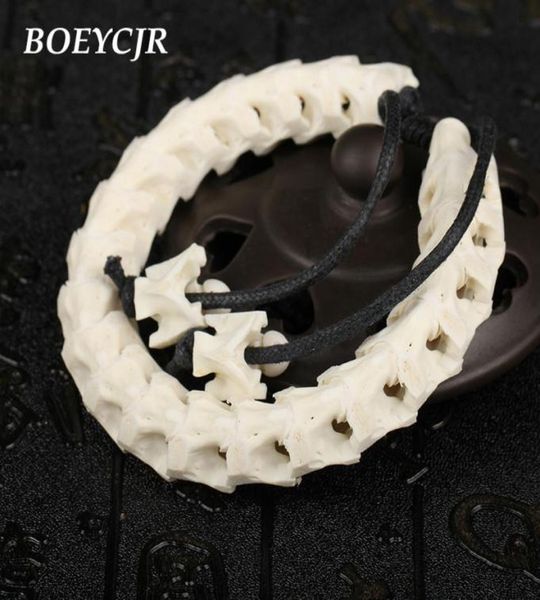 

boeycjr 100% thailand natural bone bangles & bracelets ethnic vintage jewelry energy bracelet for women or men gift 2018 y18917091237409, Golden;silver