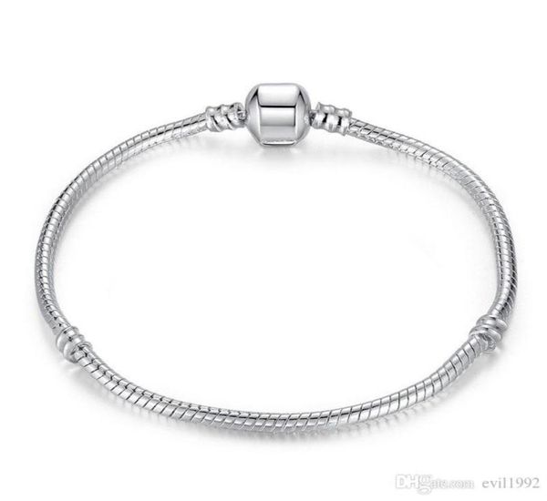 

1pcs drop shipping silver plated bracelets women chain charm beads for p beads bangle bracelet children gift b0014956694, Golden;silver