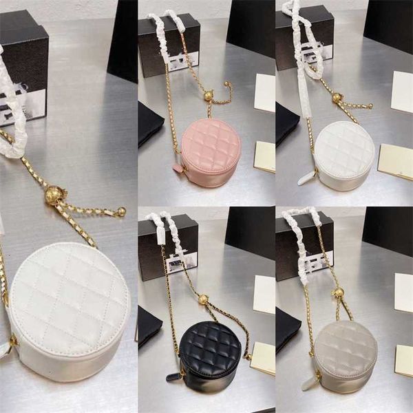 

designer beach bag fragrance makeup bags sheepskin small 2023 diamond round cake fashion gold ball casual chain leather for young women desi