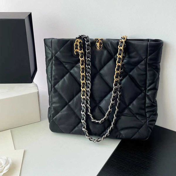 

designer handbag c bag set version 19bag tote bag leather advanced feeling diamond chain bag large capacity one shoulder women's bag