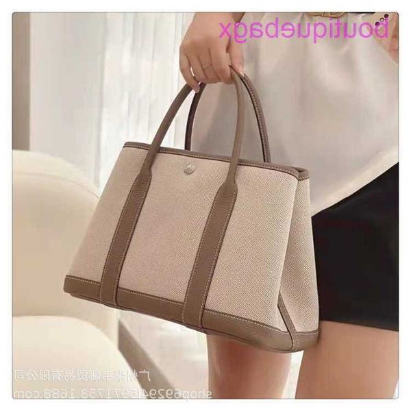 

luxury party garden bags h home for sale 2023 canvas handheld women's spliced cowhide contrast leather shoulder tote largehave real log