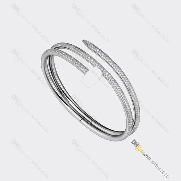 

designer bracelet nail bracelet designer jewelry star diamond bracelets titanium steel gold-plated never fading non-allergic,silver bracelet, Black