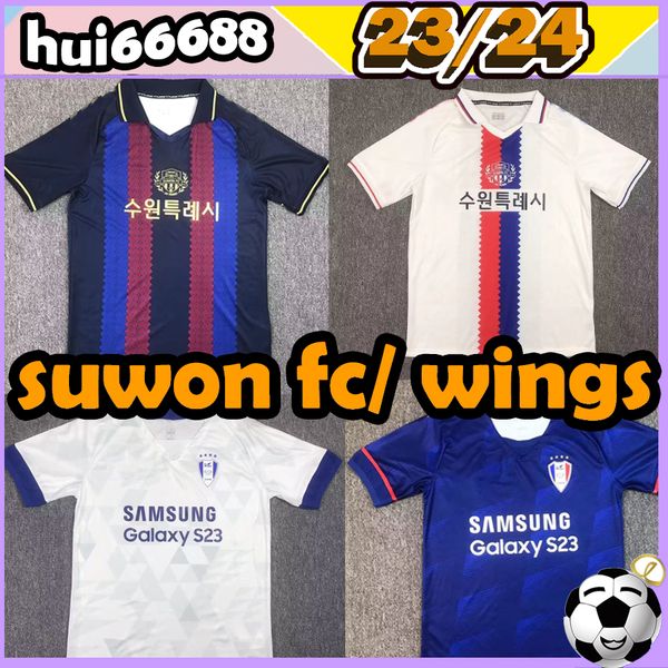 

23/24 suwon fc and suwon wings soccer jerseys new outdoor sports for summer 2023 2024 home away football shirts united, Black;yellow