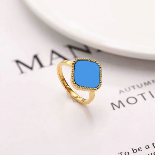 

fashion van clover ring lucky four leaf rings wedding rings hip jewelry for womens mens love ring designer jewelry valentines mothers day gi, Silver