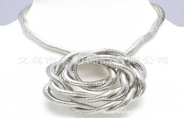 

silver bendy necklace, diameter 5mm, length 90cm(35"), 537999