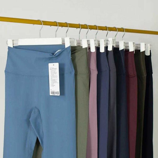 

designer womens lulu align leggings lu yoga knee length women gym legging high waist pant elastic fi lady outdoor sport lululemens