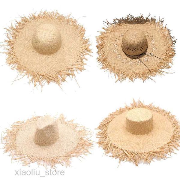 

wide brim hats 5 styles straw summer hat for women sun hats beach caps sombreros wide brim beach side cap floppy female raffia girl capssun, Blue;gray