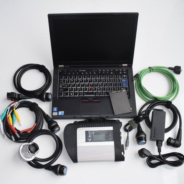 

mb star c4 software ssd with t410 lapram 4g full set diagnostic tool multiplexer with cables ready to use 2 years warranty